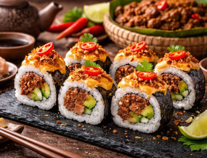 Sushi Rendang Jadi Tren Baru, Jepang Bertemu Gurih Padang