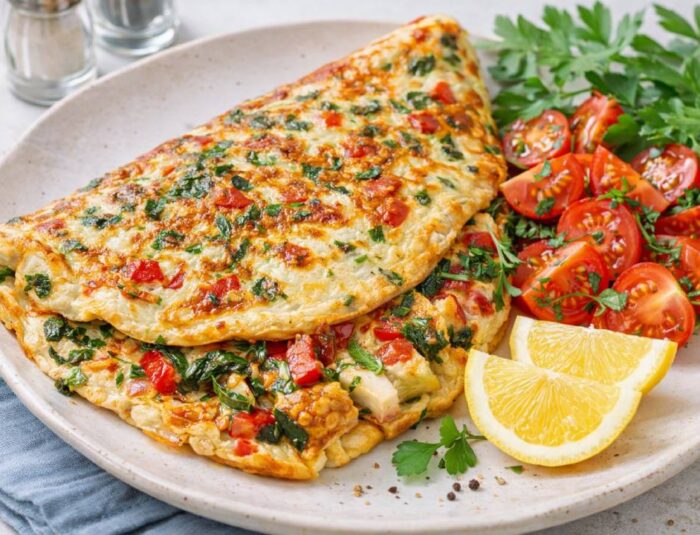 Omelet Putih Telur Sayuran yang Lezat dan Rendah Lemak