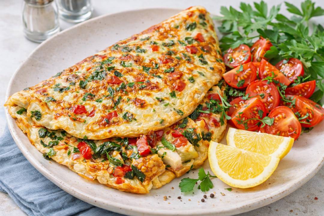 Omelet Putih Telur Sayuran yang Lezat dan Rendah Lemak