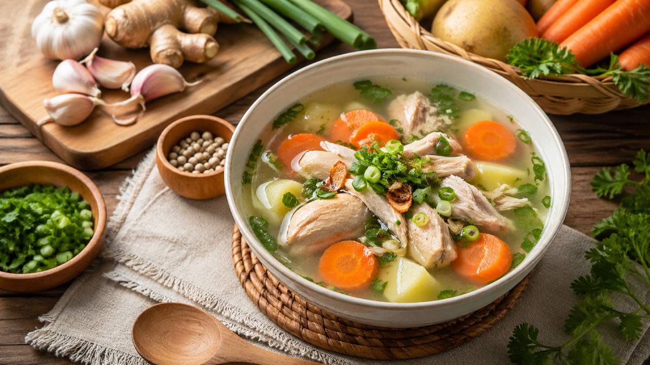 Sup Ayam Bening Sehat, Hangat dan Tingkatkan Imunitas