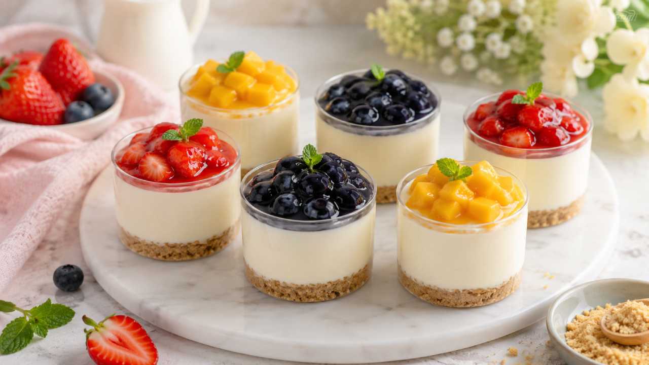 Cheesecake Mini Tanpa Oven, Tekstur Lembut dengan Sentuhan Creamy