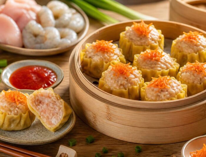 Dimsum Ayam Udang Takaran Sendok dengan Tekstur Halus dan Juicy