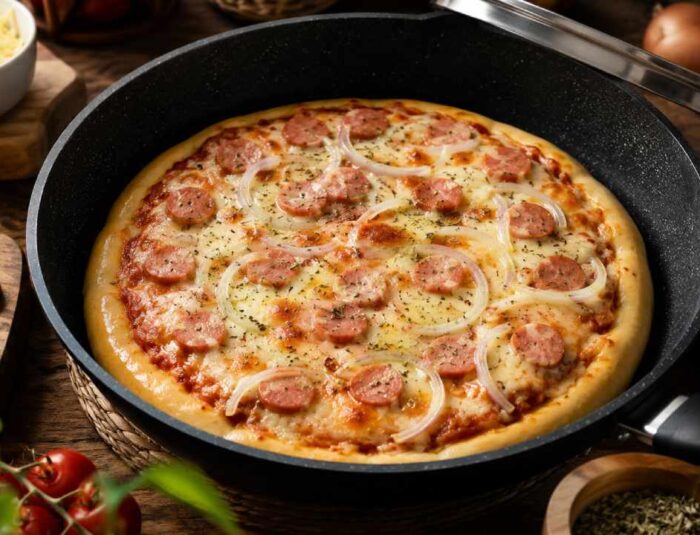 Pizza Teflon Tanpa Oven dengan Tekstur Lembut, Praktis untuk Pemula