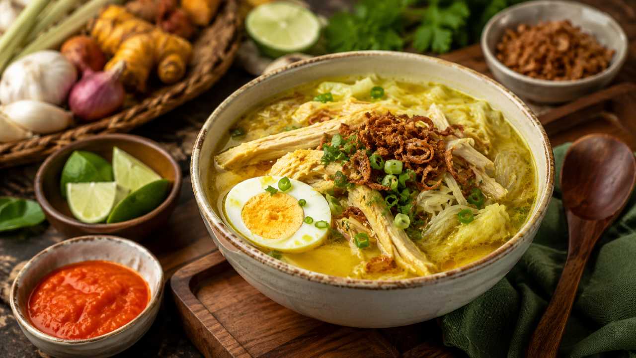 Soto Ayam Kuning dengan Kuah Hangat dan Rasa Gurih yang Menenangkan