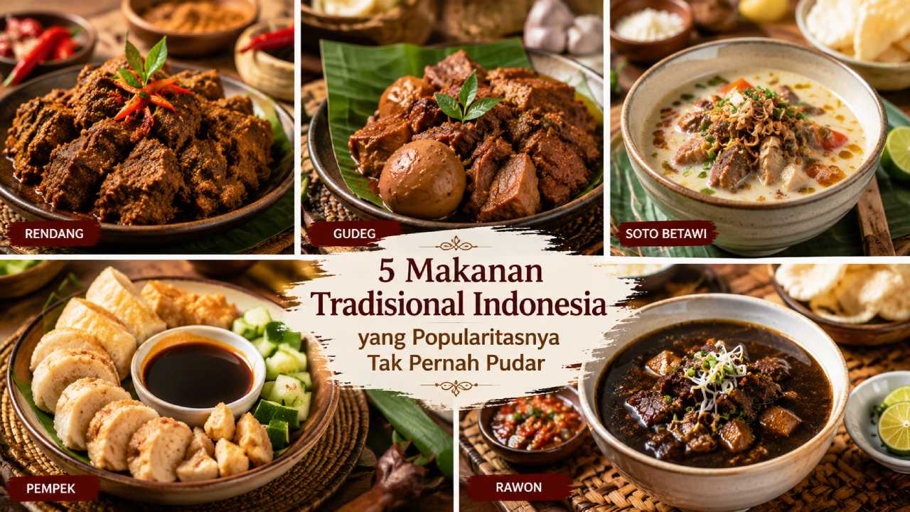 5 Makanan Tradisional Indonesia yang Popularitasnya Tak Pernah Pudar