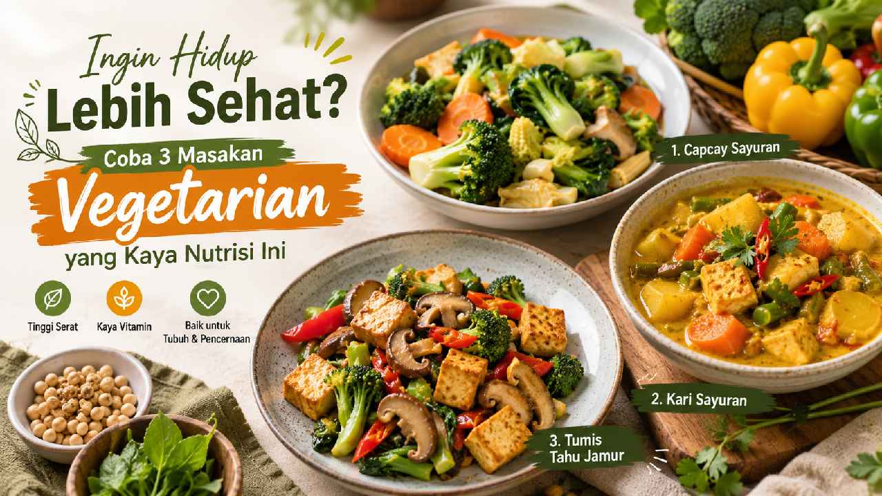 Ingin Hidup Lebih Sehat? Coba 3 Masakan Vegetarian yang Kaya Nutrisi Ini