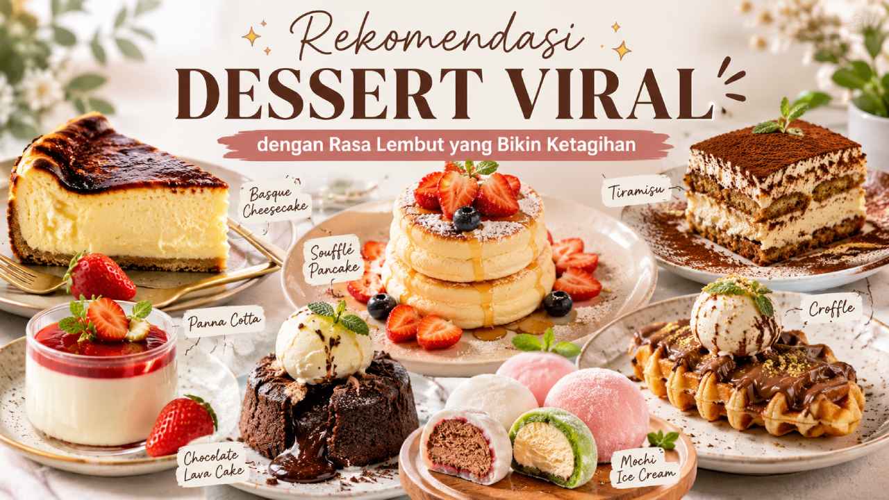 Rekomendasi Dessert Viral dengan Rasa Lembut yang Bikin Ketagihan