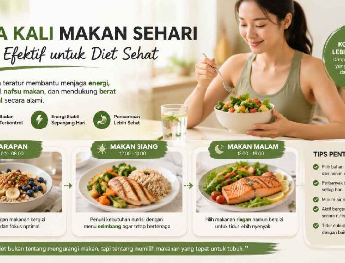 Tiga Kali Makan Sehari Tetap Efektif untuk Menjalani Pola Diet Sehat