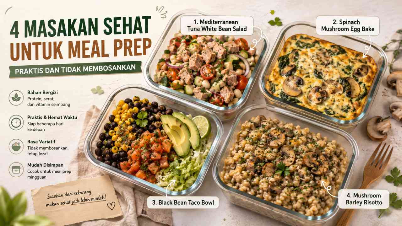 4 Masakan Sehat untuk Meal Prep yang Praktis dan Tidak Membosankan