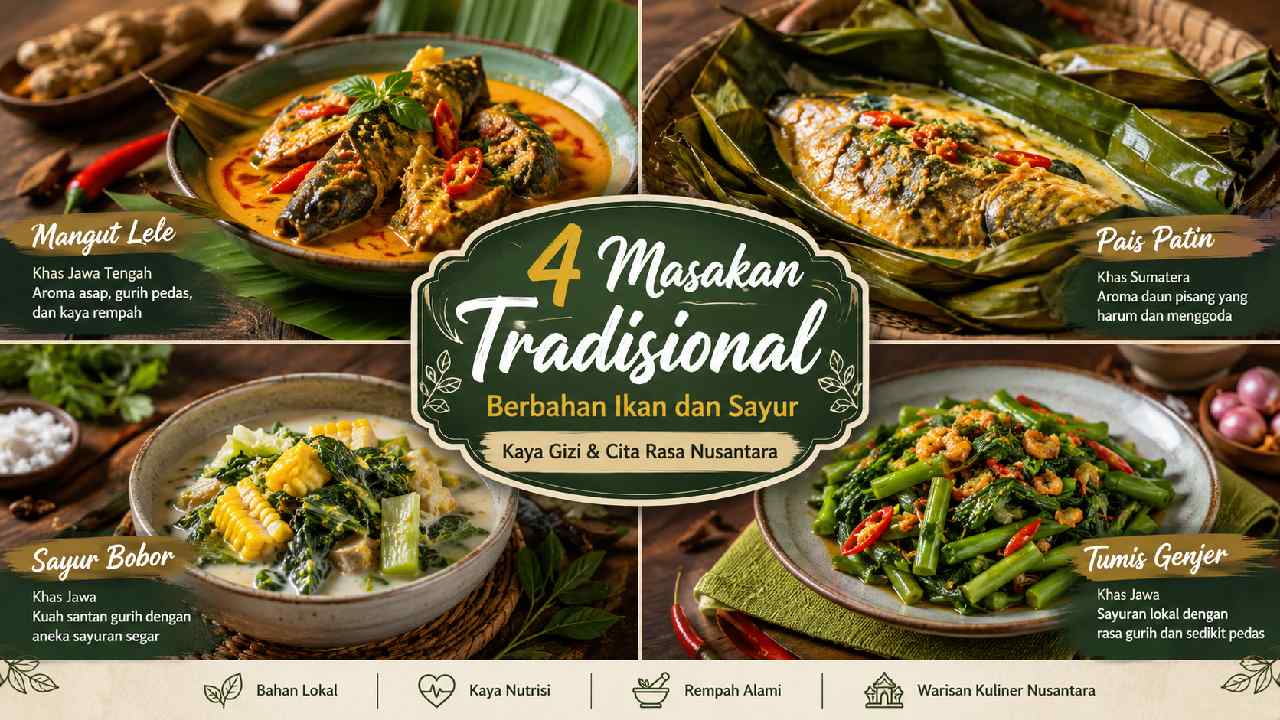 4 Masakan Tradisional Berbahan Ikan dan Sayur yang Kaya Gizi serta Cita Rasa Nusantara
