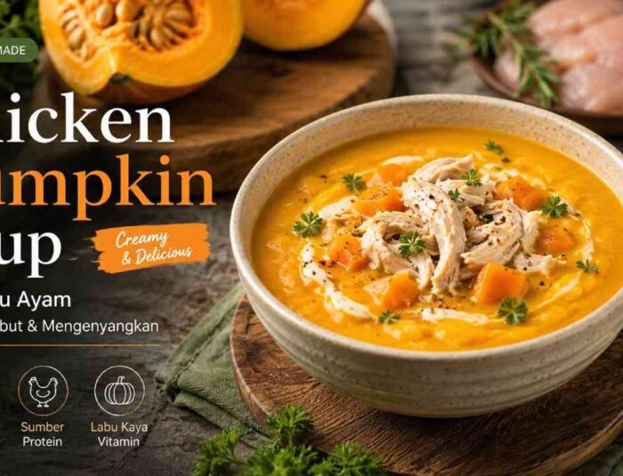 Chicken Pumpkin Soup, Sup Labu Ayam Sehat yang Lembut dan Mengenyangkan