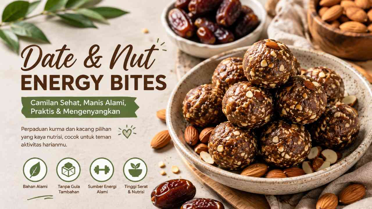Date & Nut Energy Bites untuk Teman Ngemil Sehat