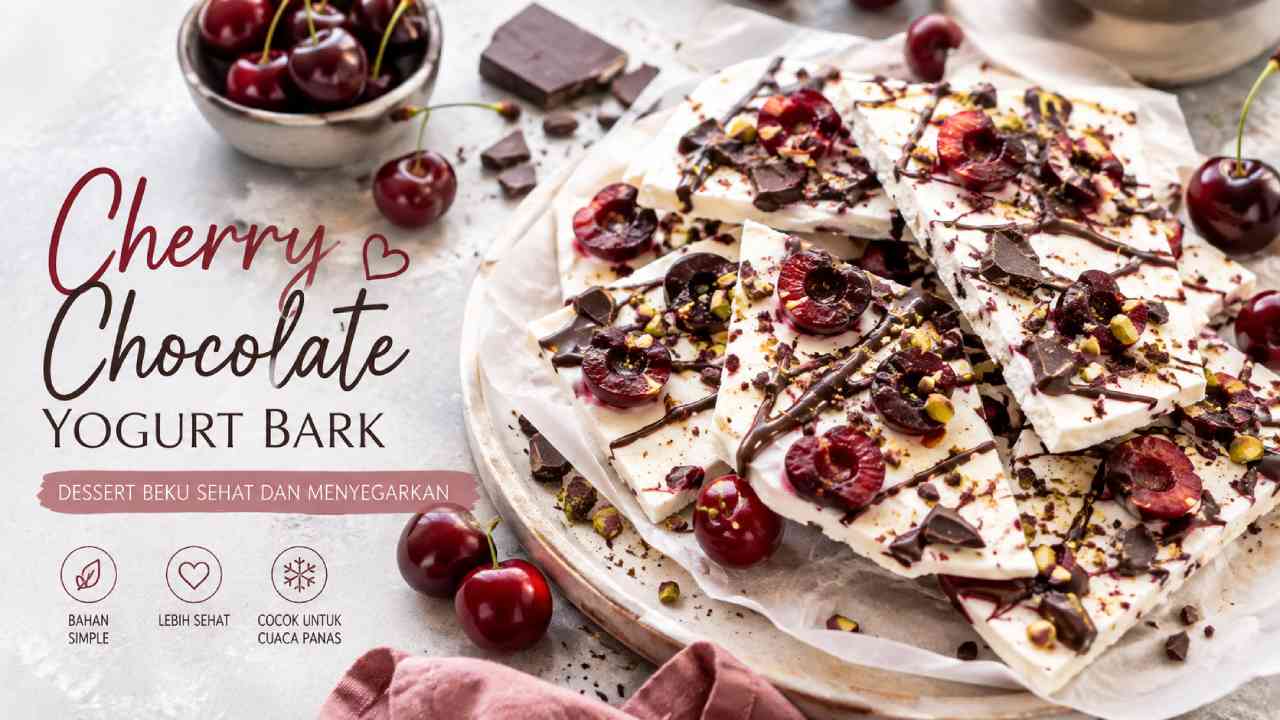 Ide Dessert Beku dari Yogurt, Cherry, dan Dark Chocolate