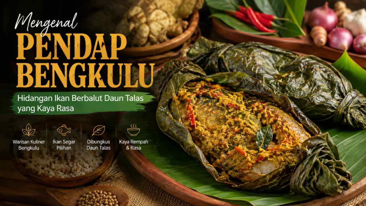 Mengenal Pendap Bengkulu, Hidangan Ikan Berbalut Daun Talas yang Kaya Rasa