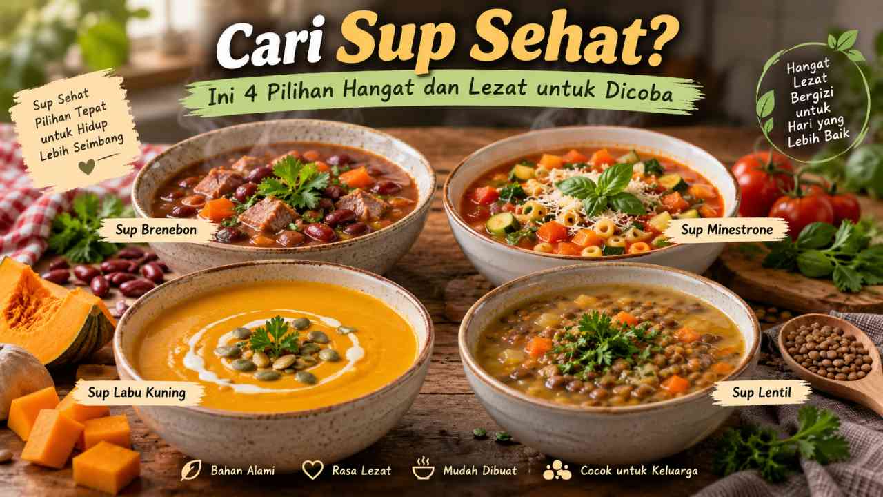 Cari Sup Sehat? Ini 4 Pilihan Hangat dan Lezat untuk Dicoba