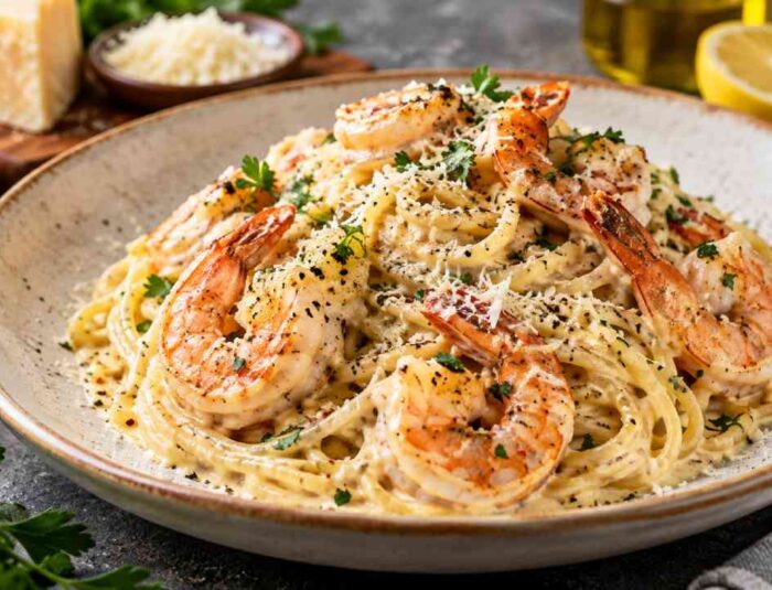 Resep Garlic Butter Shrimp Pasta, Gurih Creamy Ala Restoran