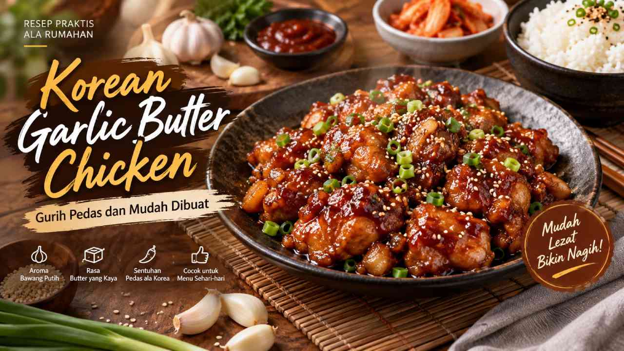 Resep Korean Garlic Butter Chicken, Gurih Pedas dan Mudah Dibuat