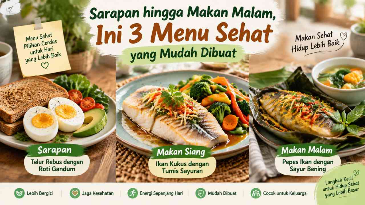 Sarapan hingga Makan Malam, Ini 3 Menu Sehat yang Mudah Dibuat