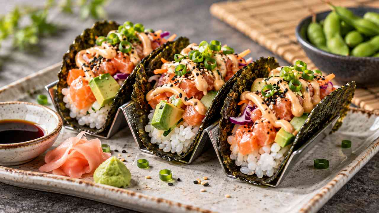 Sushi Taco Mencuri Perhatian Berkat Bentuk Unik dan Isian Segar