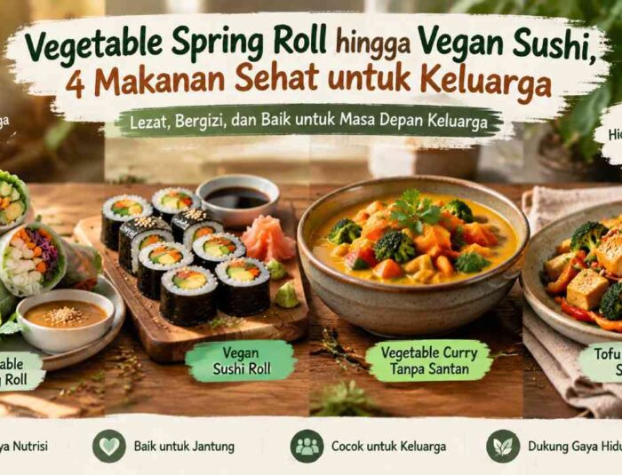 Vegetable Spring Roll hingga Vegan Sushi, 4 Makanan Sehat untuk Keluarga