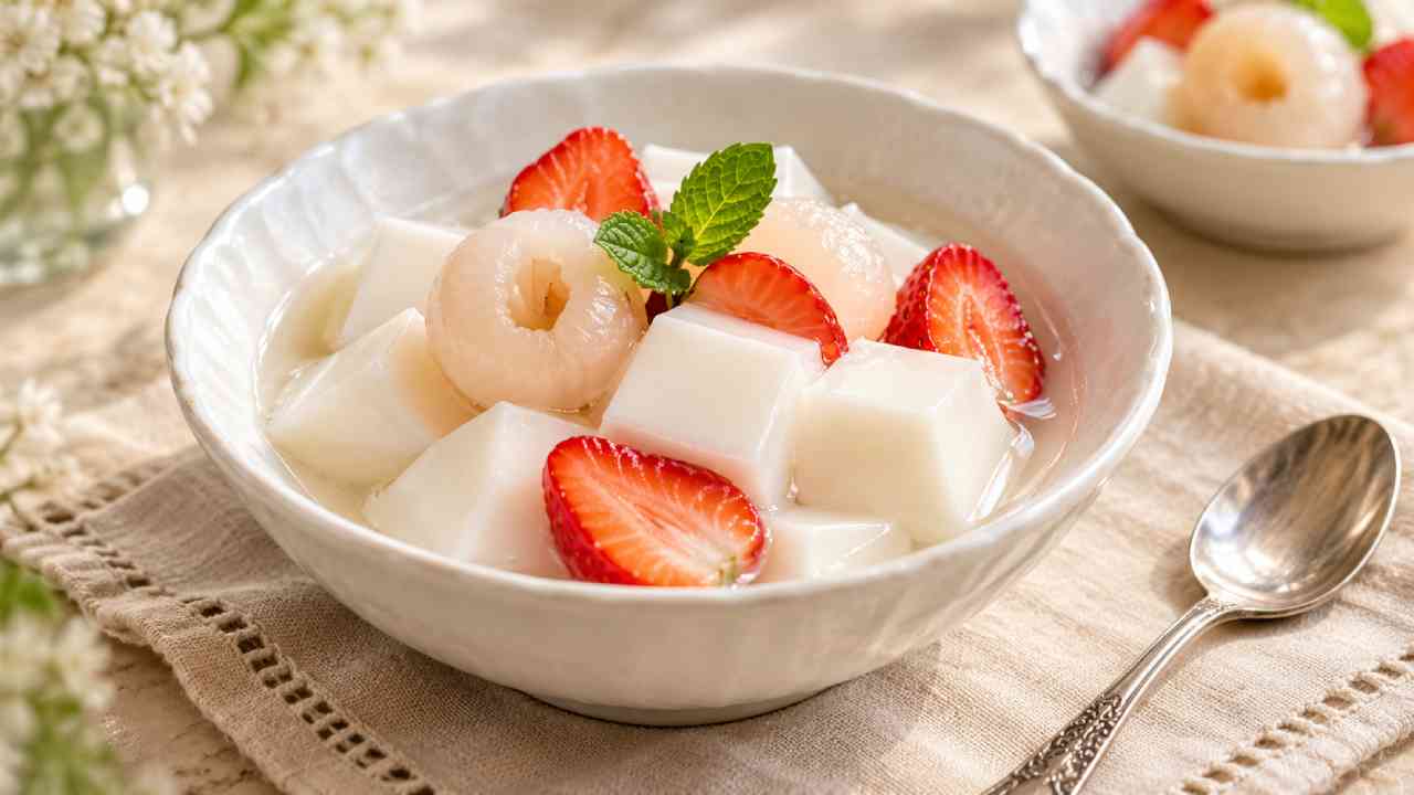 Almond Tofu, Dessert Sederhana dengan Tampilan Cantik dan Elegan