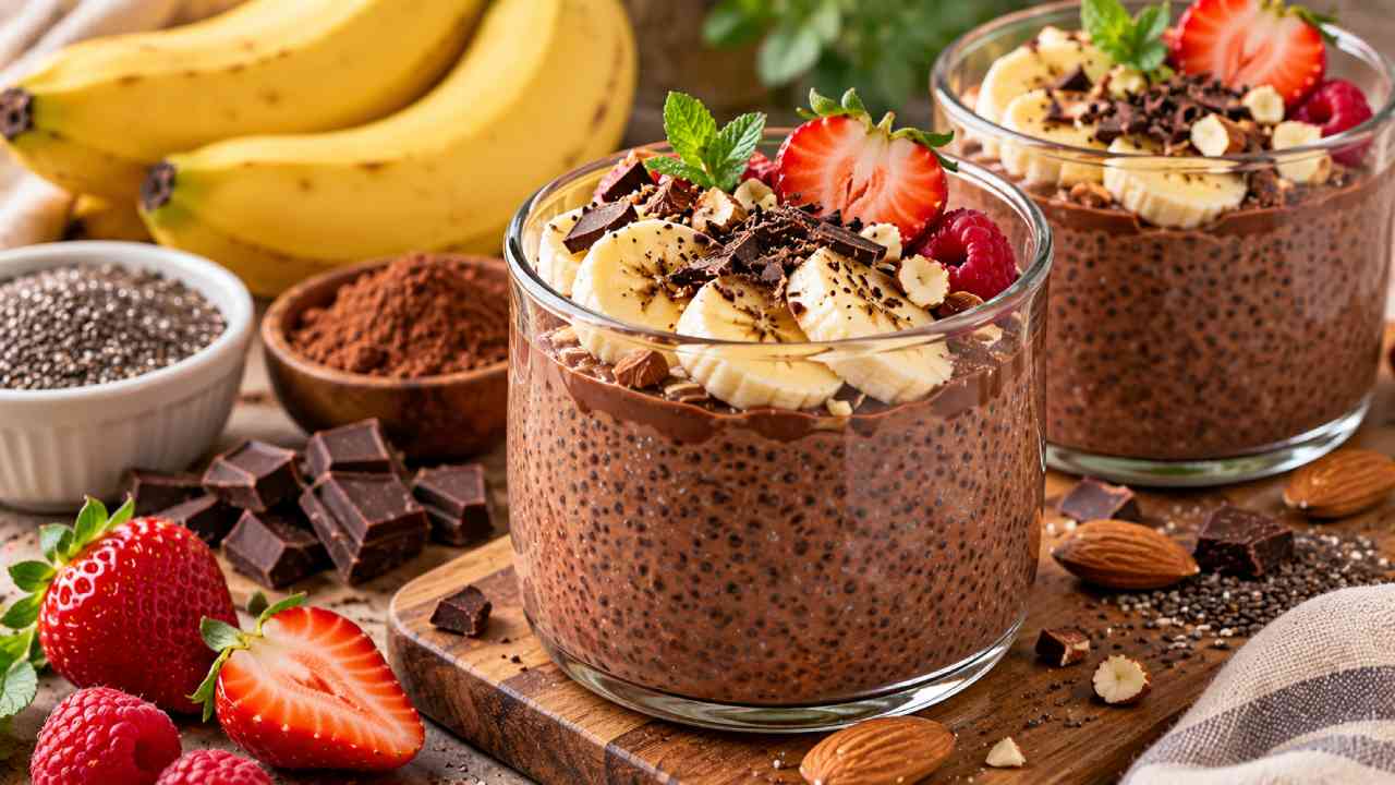 Puding Cokelat Pisang Chia yang Sehat dengan Pemanis Alami